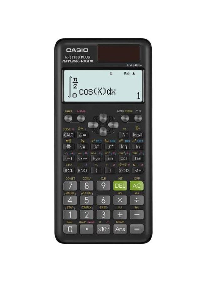 Casio Scientific Calculator, 417 Functions, Black, fx-991ES PLUS-2 - Image 1